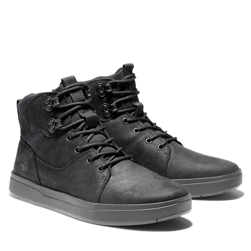 Timberland Mens Chukka Boots Davis Square - Black - India CB6748091